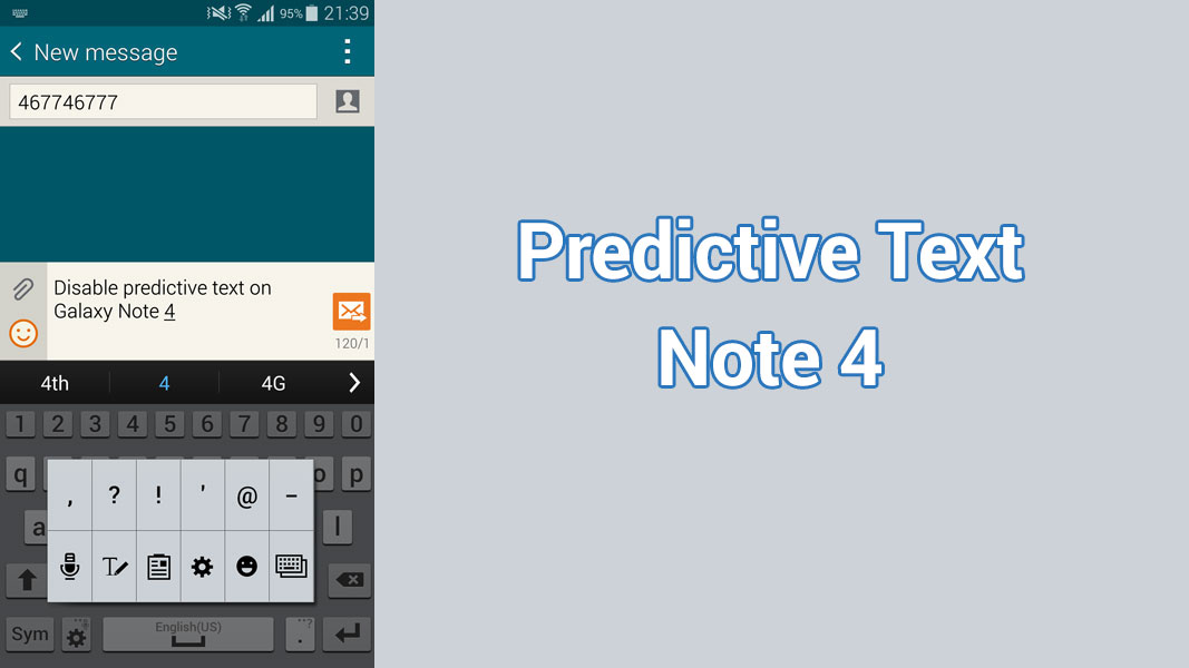 How To Turn Predictive Text On/Off Galaxy Note 4 - NaldoTech