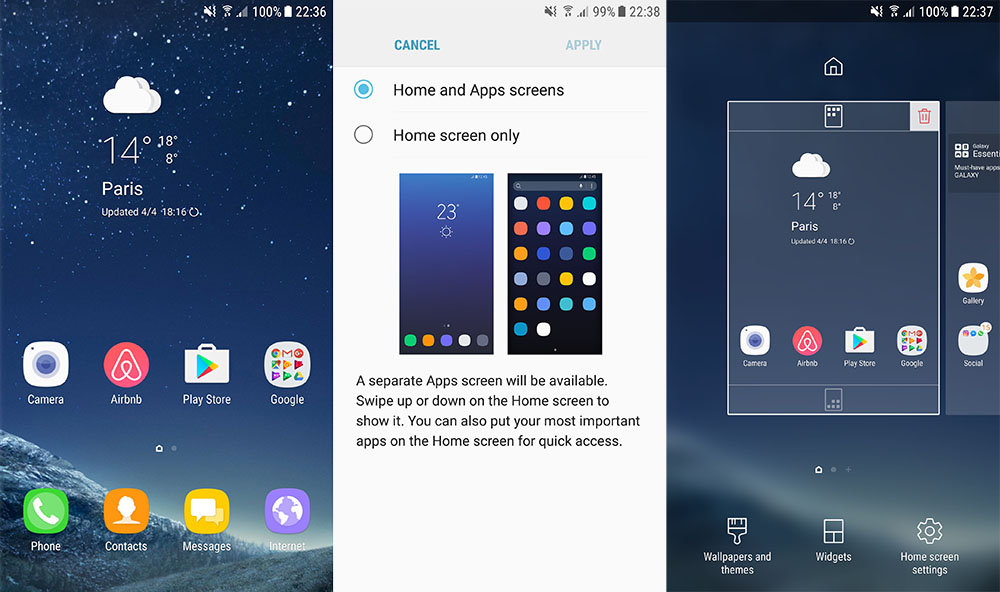 Install Samsung Galaxy S8 TouchWiz Launcher APK on All ...