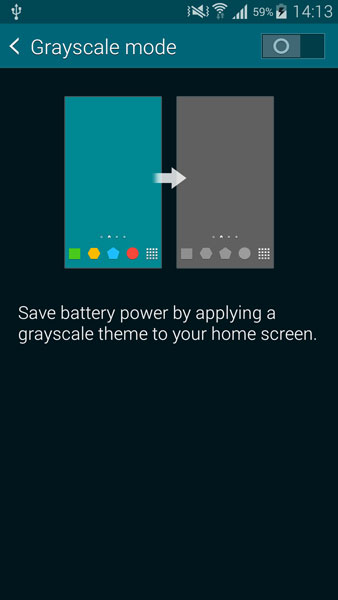 enable grayscale without ultra power saving mode