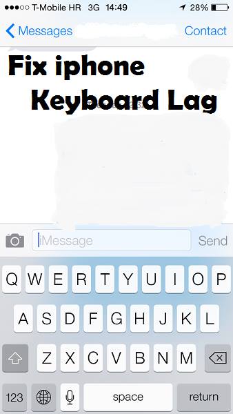 fix keyboard lag iphone 5s ios7 8