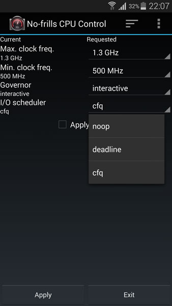 overclock processor galaxy s5 change frequency