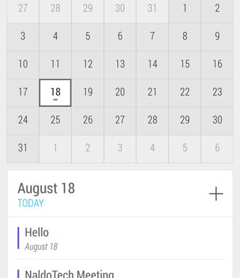 calendar android l theme material design