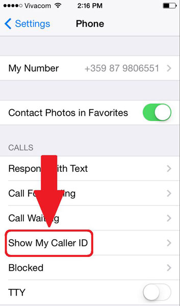 private iphone number