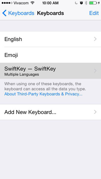 install switch third party keyboards ios 8