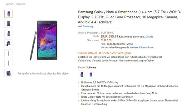 agitatie Denk vooruit hangen Pre-order and Buy the Samsung Galaxy Note 4 Now Online - NaldoTech