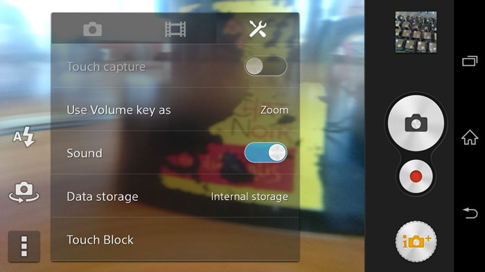 xperia z3 camera volume keys touch block