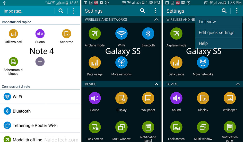 Download Samsung Galaxy Note 4 Settings UI App APK - NaldoTech