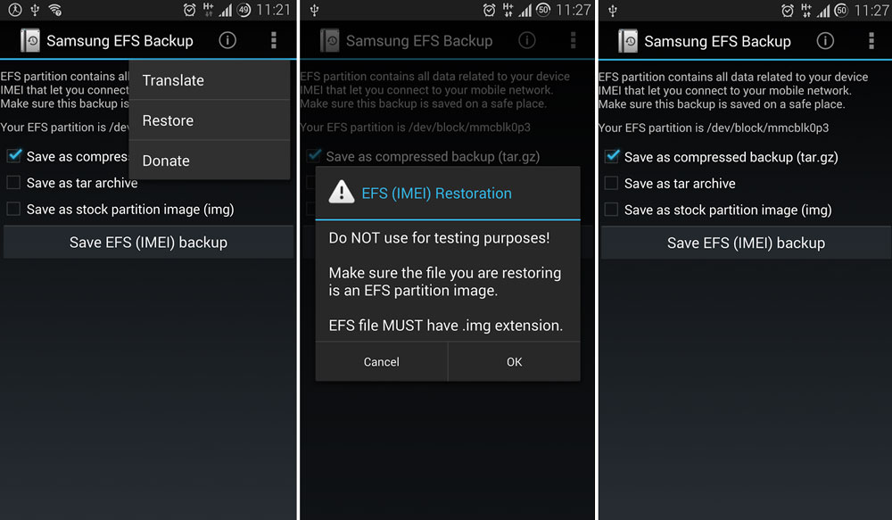 How To Backup EFS Partition & IMEI Using Wanam App - NaldoTech How To Backup EFS Partition & IMEI Using Wanam App - NaldoTech - 1000 x 583 jpeg 81kB
