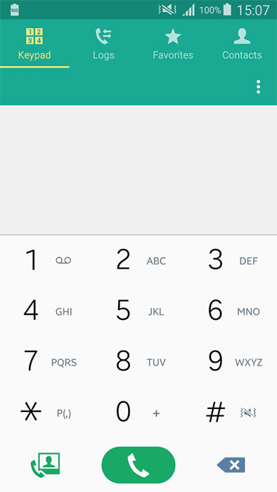 s5 dialer contacts