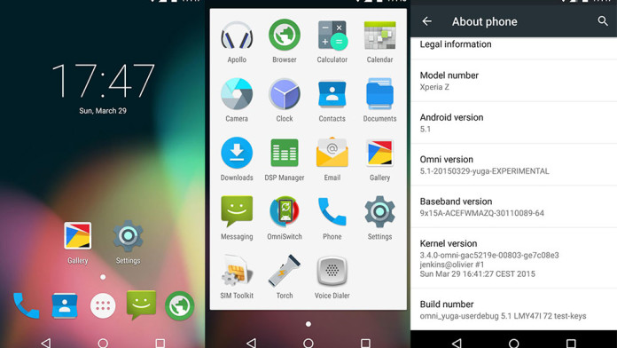 android 5.1 omnirom xperia z