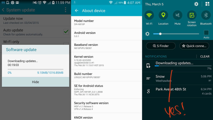 sprint note 4 lollipop ota zip