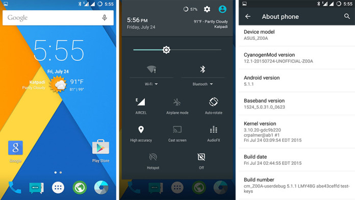 cyanogenmod 12.1 zenfone 2