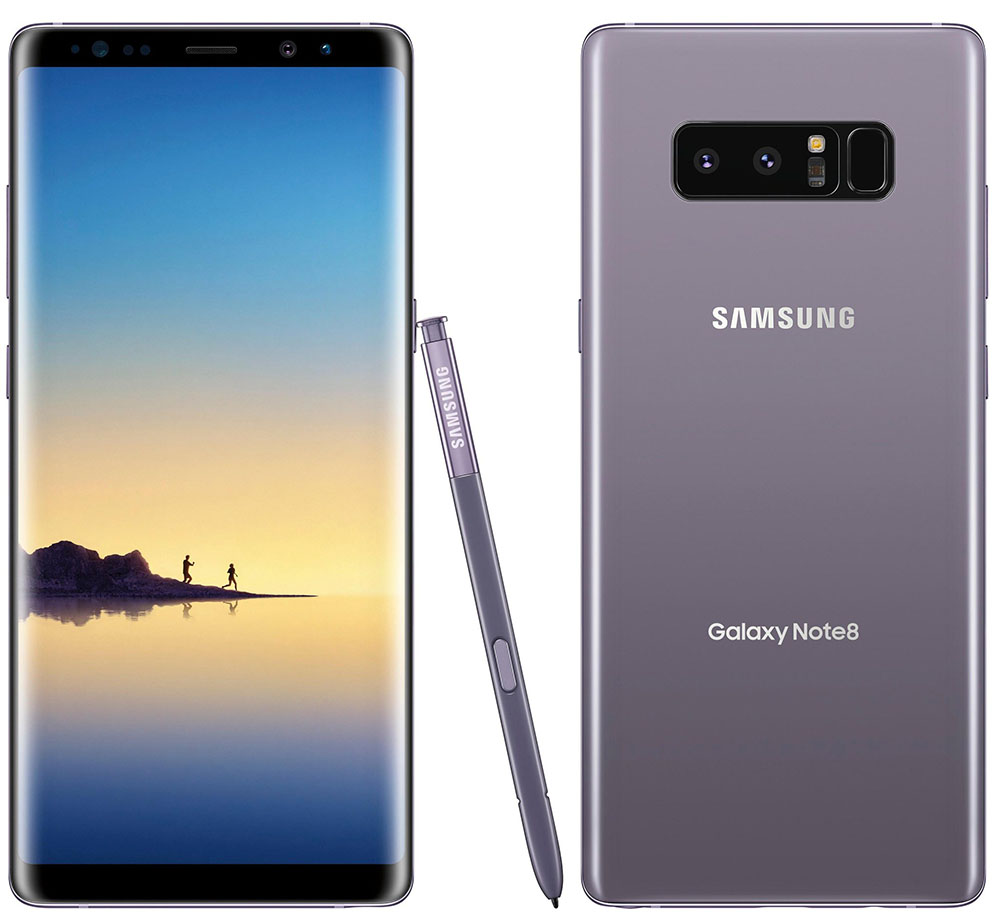 galaxy note 8 front back
