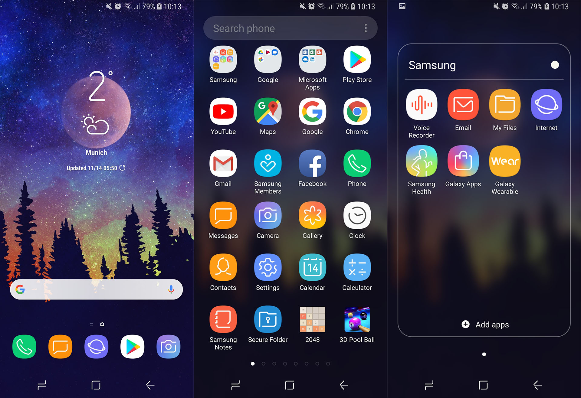 samsung one ui galaxy a8 plus