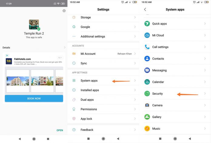 miui 10 xiaomi ads apps