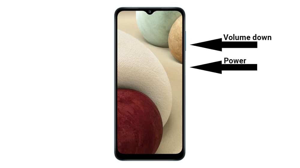 galaxy a12 screenshot key combination