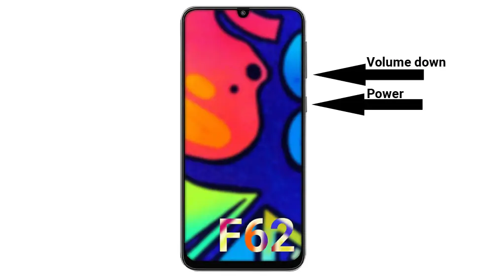 galaxy f62 screenshot key combination
