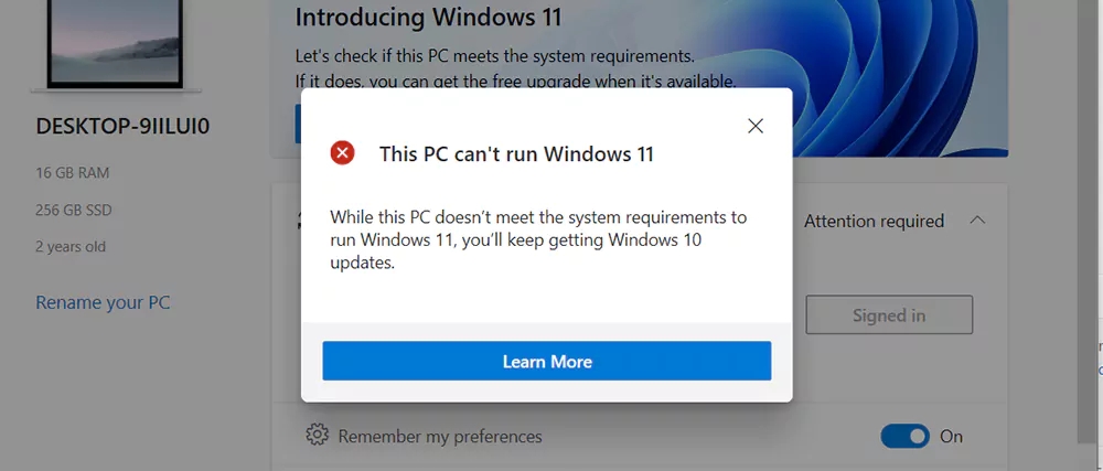 windows 11 minimum system requirements